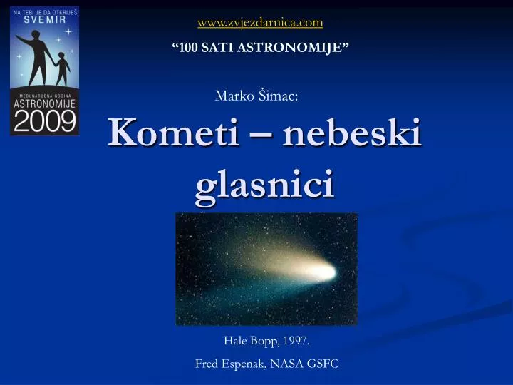 kometi nebeski glasnici