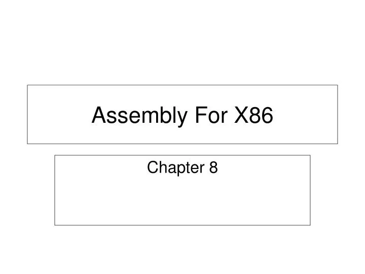 assembly for x86