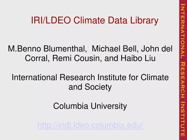 iri ldeo climate data library