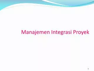manajemen integrasi proyek