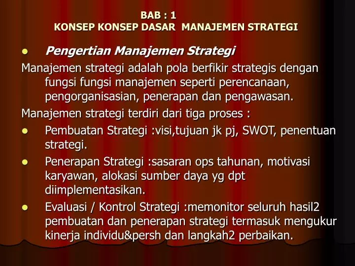 bab 1 konsep konsep dasar manajemen strategi