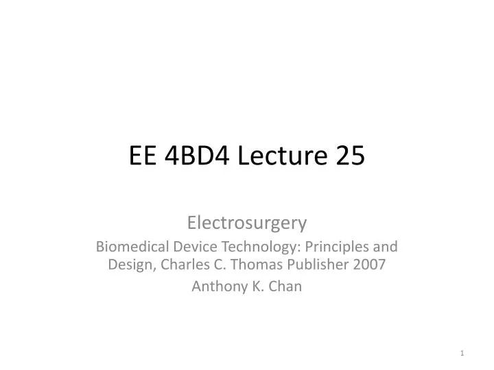 ee 4bd4 lecture 25