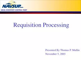 Requisition Processing
