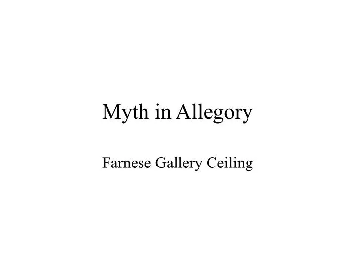 myth in allegory