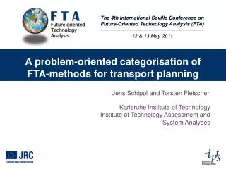 A problem-oriented categorisation of FTA-methods for transport planning