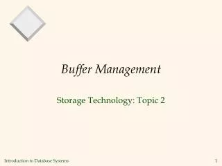 Buffer Management