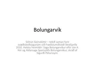 bolungarv k