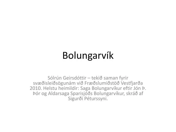 bolungarv k