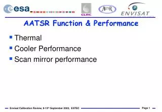 AATSR Function &amp; Performance