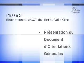 phase 3 elaboration du scot de l est du val d oise
