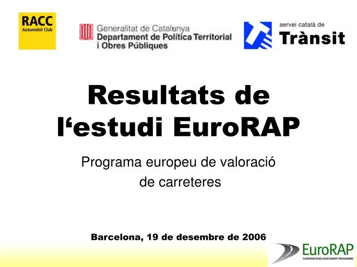resultats de l estudi eurorap