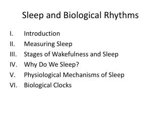 Sleep and Biological Rhythms