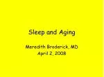 Sleep and Aging - slide 1