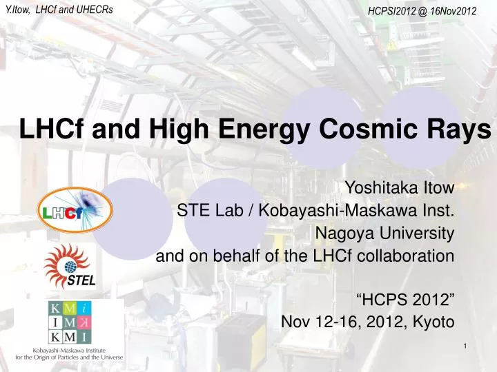 lhcf and high energy cosmic rays