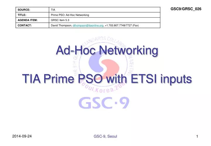 ad hoc networking tia prime pso with etsi inputs