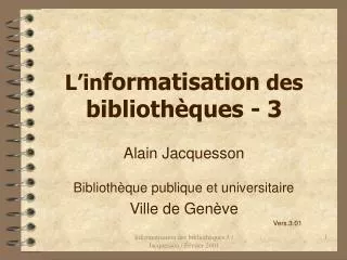 l in formatisation des biblioth ques 3