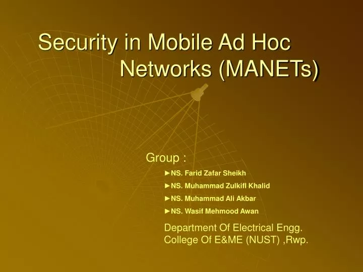 security in mobile ad hoc networks manets