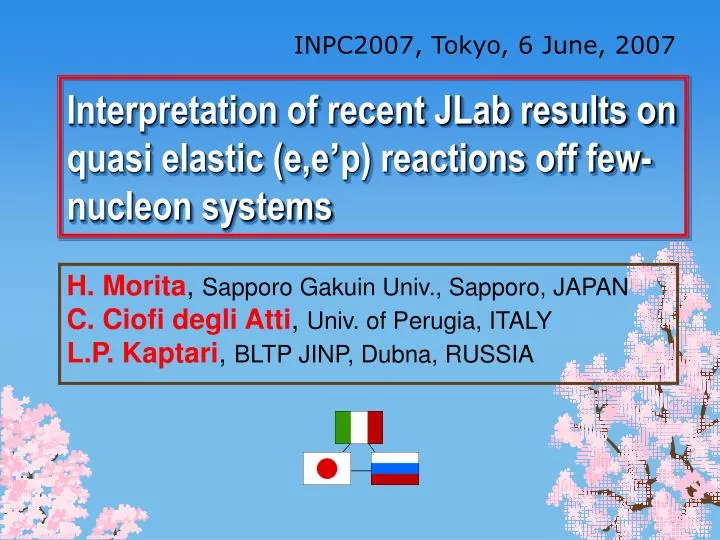 interpretation of recent jlab results on quasi elastic e e p reactions off few nucleon systems