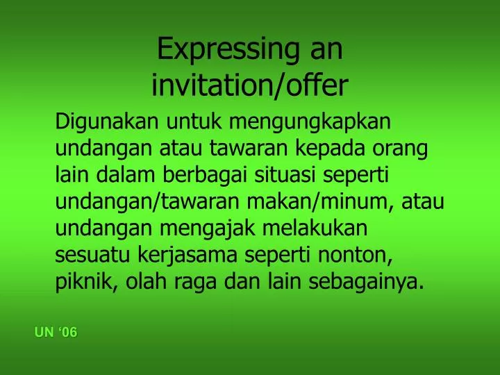 expressing an invitation offer