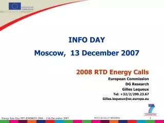 2008 RTD Energy Calls