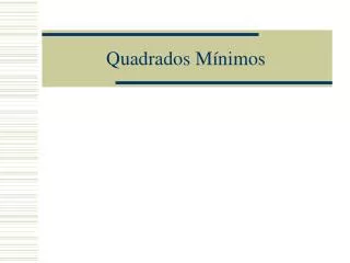 quadrados m nimos