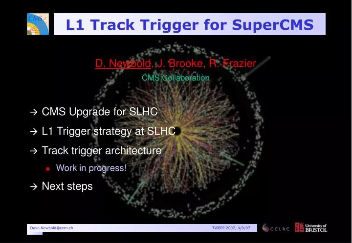 l1 track trigger for supercms