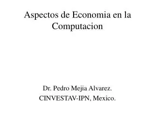 aspectos de economia en la computacion