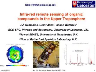 Infra-red remote sensing of organic compounds in the Upper Troposphere