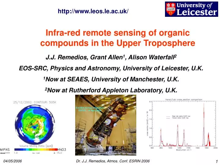infra red remote sensing of organic compounds in the upper troposphere