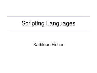 Scripting Languages