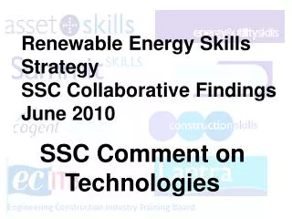 Renewable Energy Skills Strategy SSC Collaborative Findings June 2010