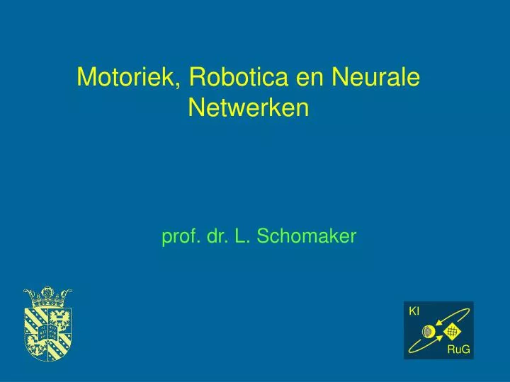 motoriek robotica en neurale netwerken