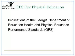 GPS For Physical Education