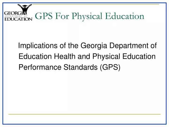 gps for physical education