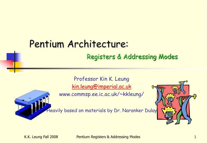 pentium architecture registers addressing modes