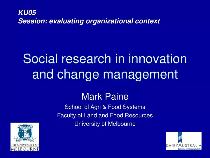 social research in innovation and change management