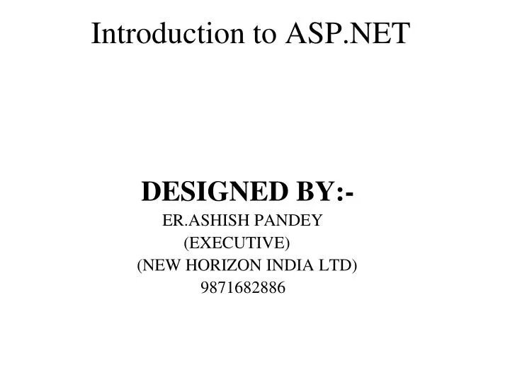 introduction to asp net
