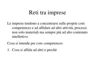 reti tra imprese