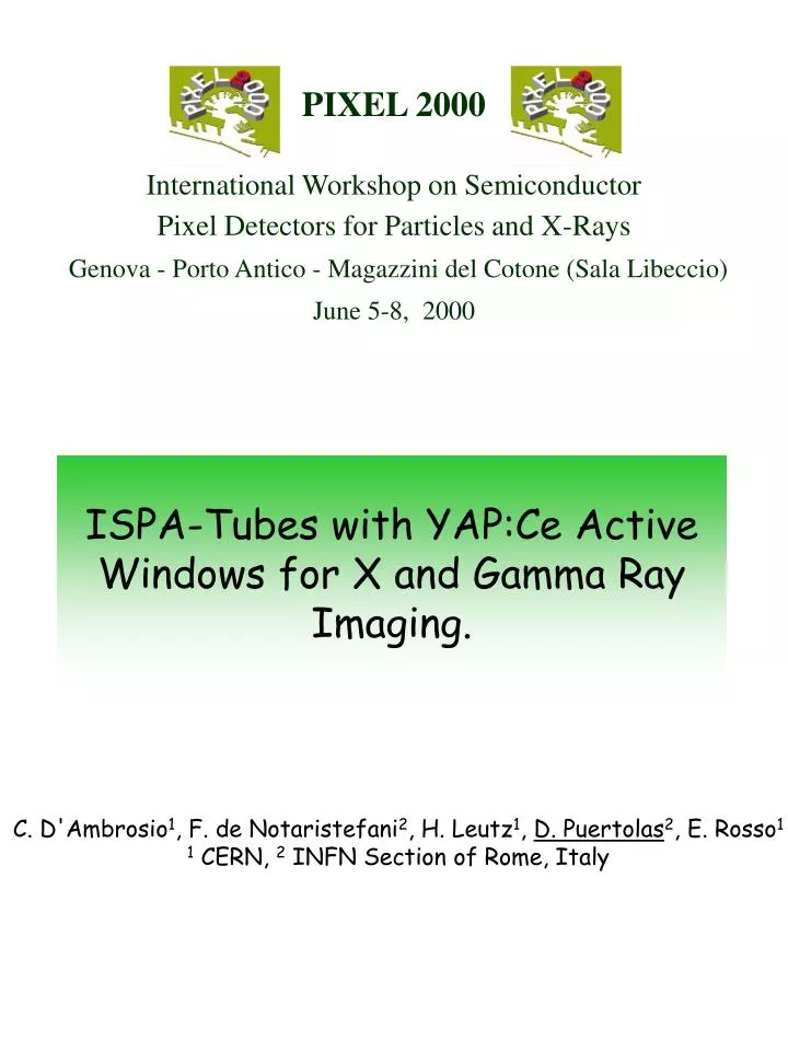 ispa tubes with yap ce active windows for x and gamma ray imaging