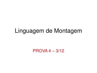 linguagem de montagem