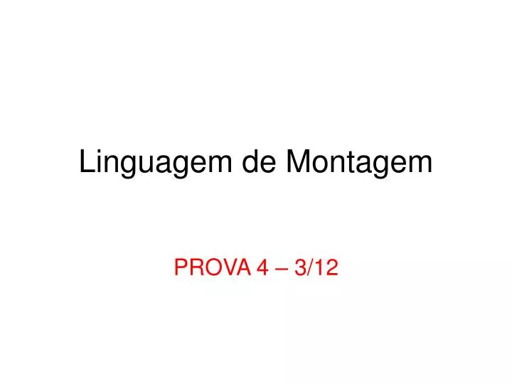 linguagem de montagem