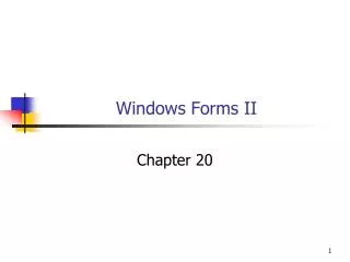 Windows Forms II