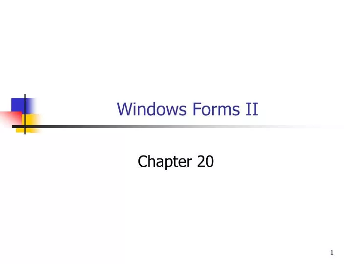 windows forms ii