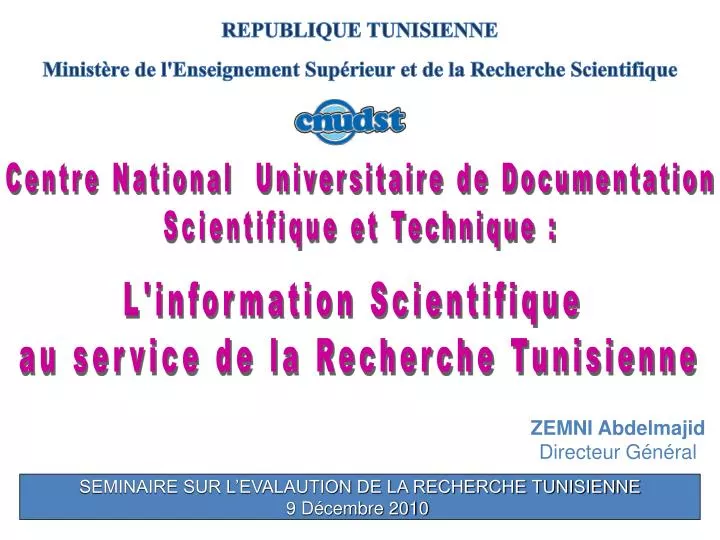 republique tunisienne minist re de l enseignement sup rieur et de la recherche scientifique