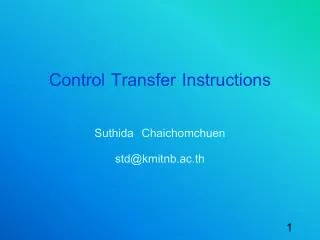 control transfer instructions