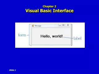 Chapter 2 Visual Basic Interface