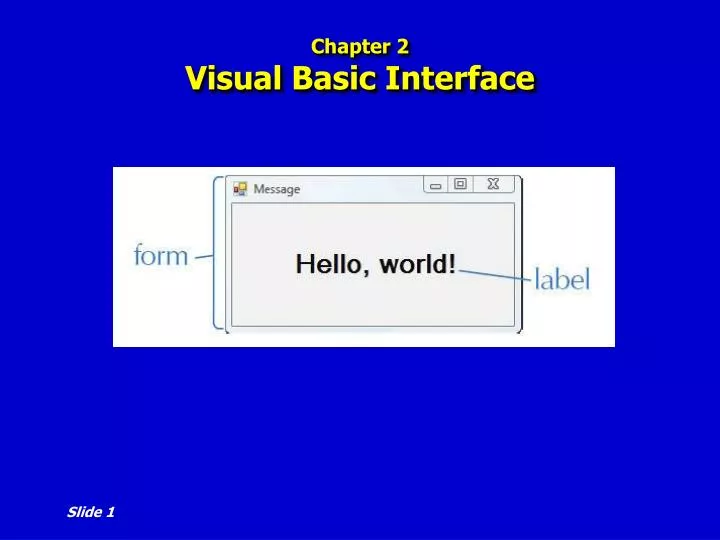 chapter 2 visual basic interface