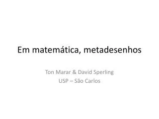 em matem tica metadesenhos