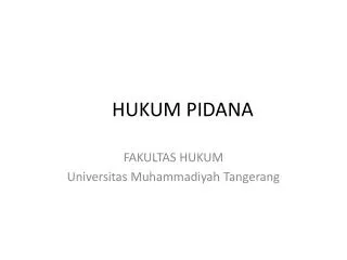 hukum pidana