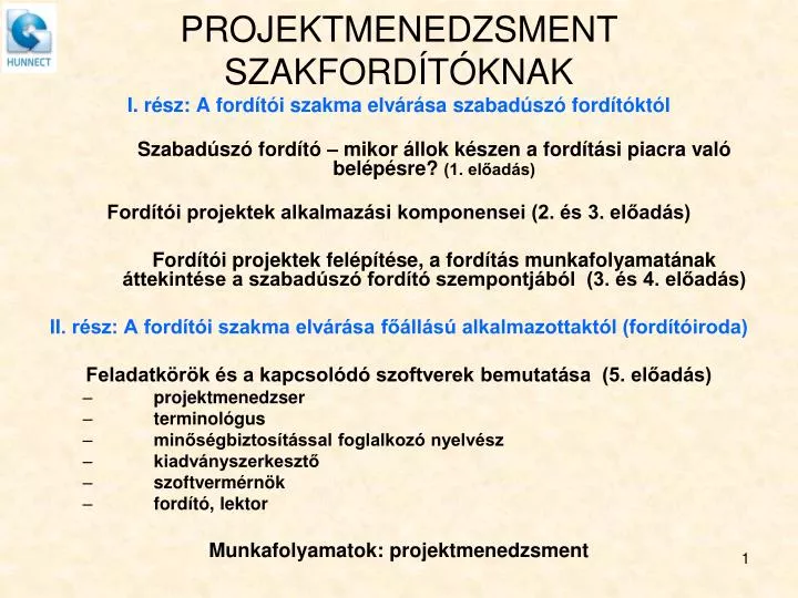 projektmenedzsment szakford t knak